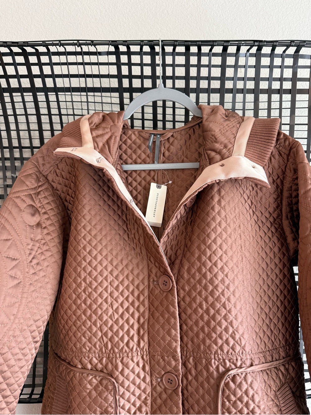 Anthropologie Embroidered Hooded Anorak Coat - Picture 3 of 9